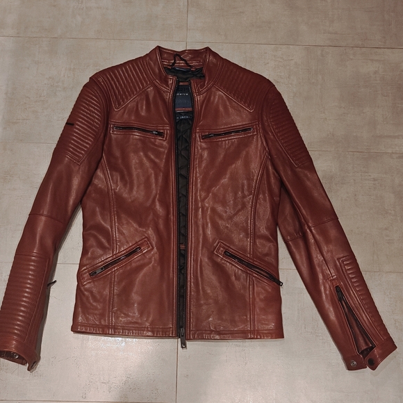 Red Superdry Leather Jacket Collab w/ Idris Elba - Picture 5 of 13